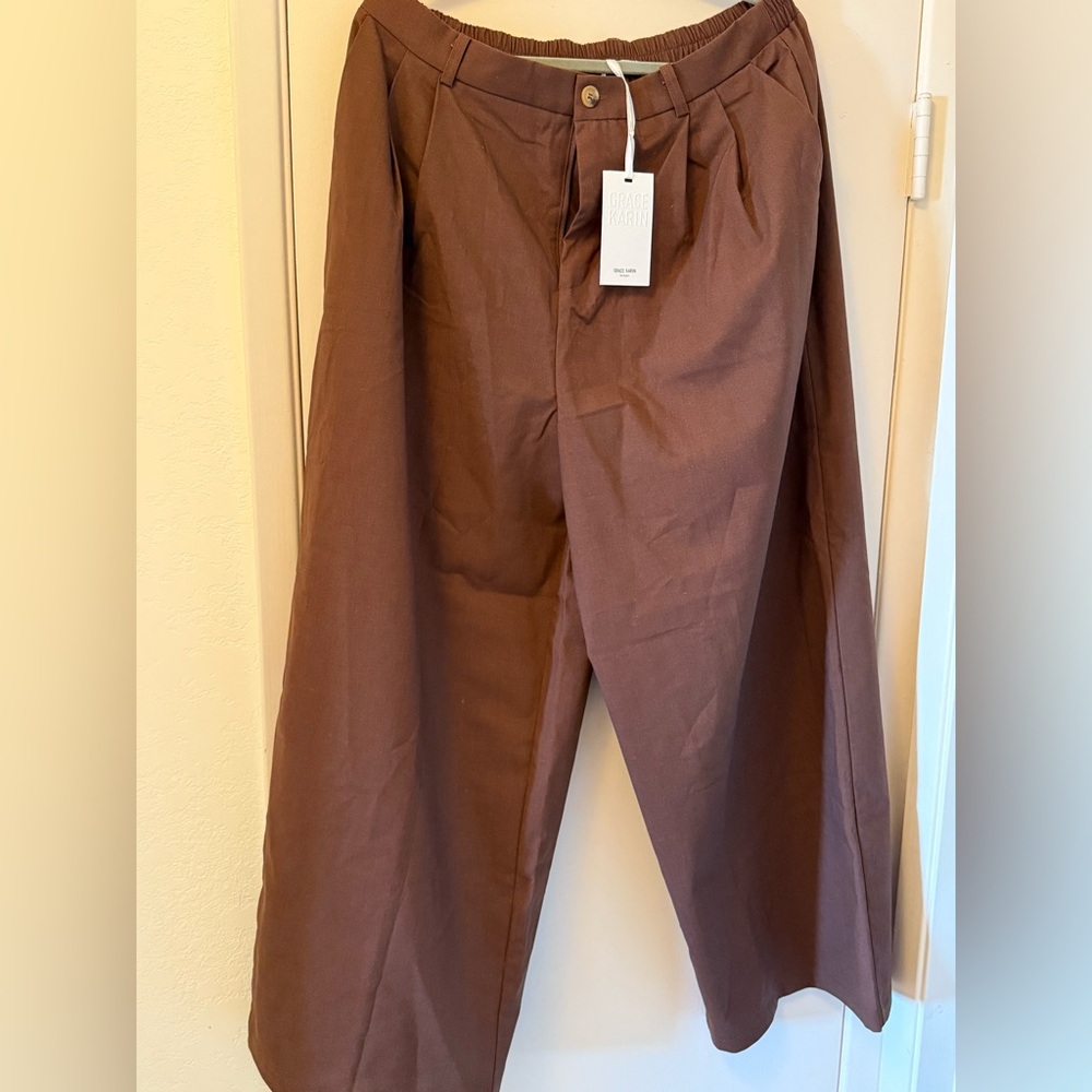 Grace Karin Chocolate Brown Pants